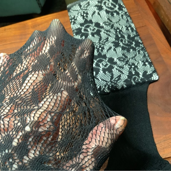 Hollowed out fishnet style knee or over the knee black fashion knee sock… - Picture 2 of 16